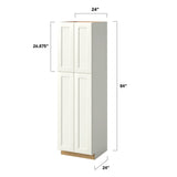 allen + roth Aveley 24-in W x 84-in H x 24-in D Linen Pantry Fully Assembled Cabinet (Flat Panel Shaker Door Style)