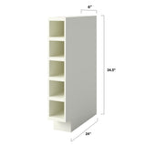 allen + roth Aveley 6-in W x 34.5-in H x 24-in D Linen Open Cube Organizer Base Fully Assembled Cabinet (Flat Panel Style)