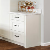 allen + roth Aveley 15-in W x 34.5-in H x 24-in D Linen 3-Drawer Base Fully Assembled Cabinet (Flat Panel Style)
