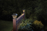 Harbor Breeze 4-in x 4-in 2-Pack 5-Lumen Black Solar LED Outdoor Post Cap Light (3500 K)