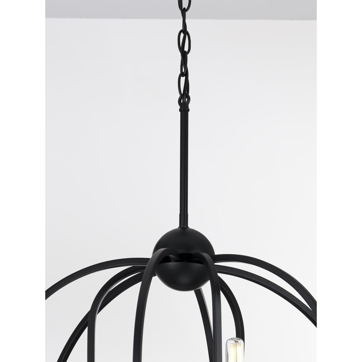 Progress Lighting Seneca 9-Light Matte Black Farmhouse Chandelier