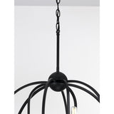 Progress Lighting Seneca 9-Light Matte Black Farmhouse Chandelier