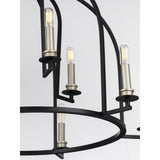 Progress Lighting Seneca 9-Light Matte Black Farmhouse Chandelier