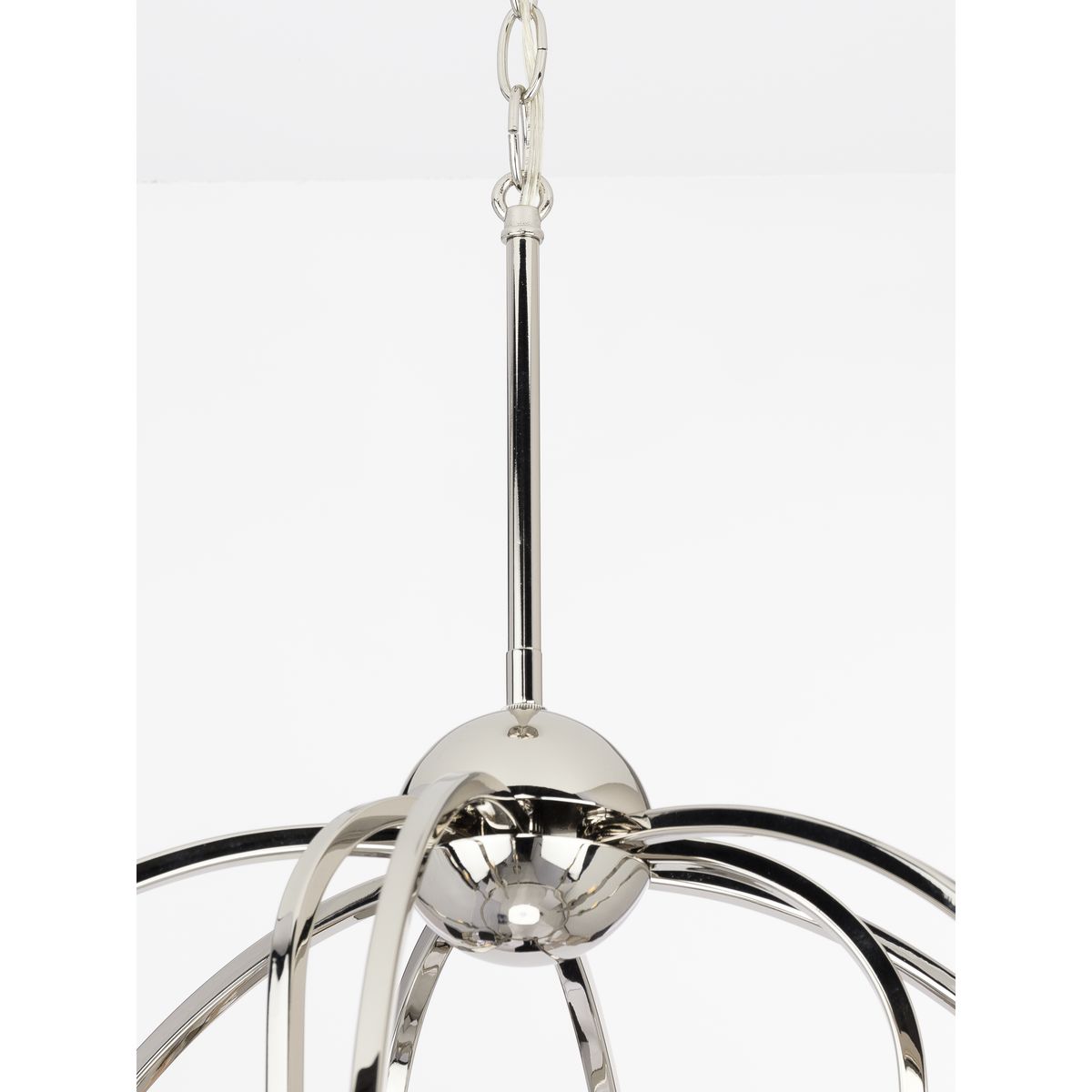 Progress Lighting Seneca 9-Light Polished Nickel Farmhouse Chandelier