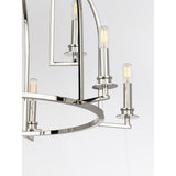 Progress Lighting Seneca 9-Light Polished Nickel Farmhouse Chandelier