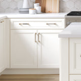allen + roth McKeller 33-in W x 34.5-in H x 24-in D Linen 1-Drawer Base Fully Assembled Cabinet (Flat Panel Square Style)