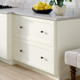 allen + roth McKeller 36-in W x 34.5-in H x 24-in D Linen 2-Drawer Base Fully Assembled Cabinet (Flat Panel Style)