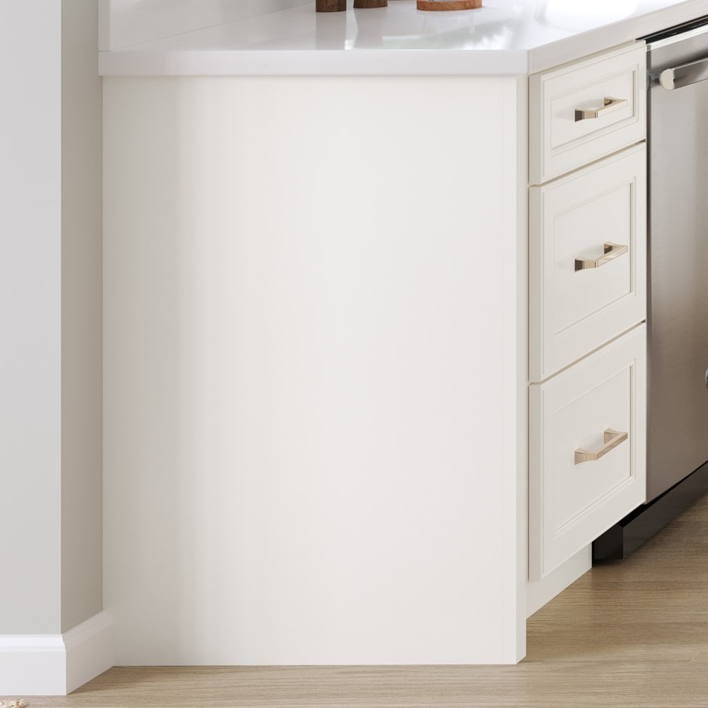 allen + roth McKeller 30-in W x 34.5-in H x 24-in D Linen 3-Drawer Base Fully Assembled Cabinet (Flat Panel Style)