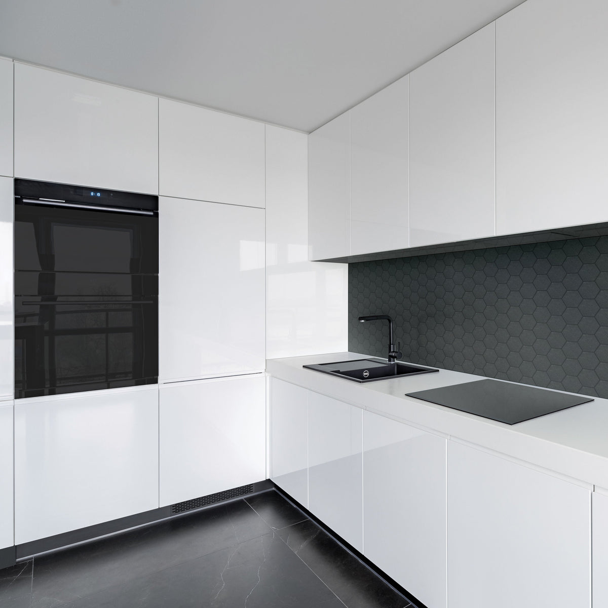Satori Carbon 11-in x 12-in Matte Porcelain Hexagon Mosaic Floor and Wall Tile (0.9-sq. ft/ Piece)