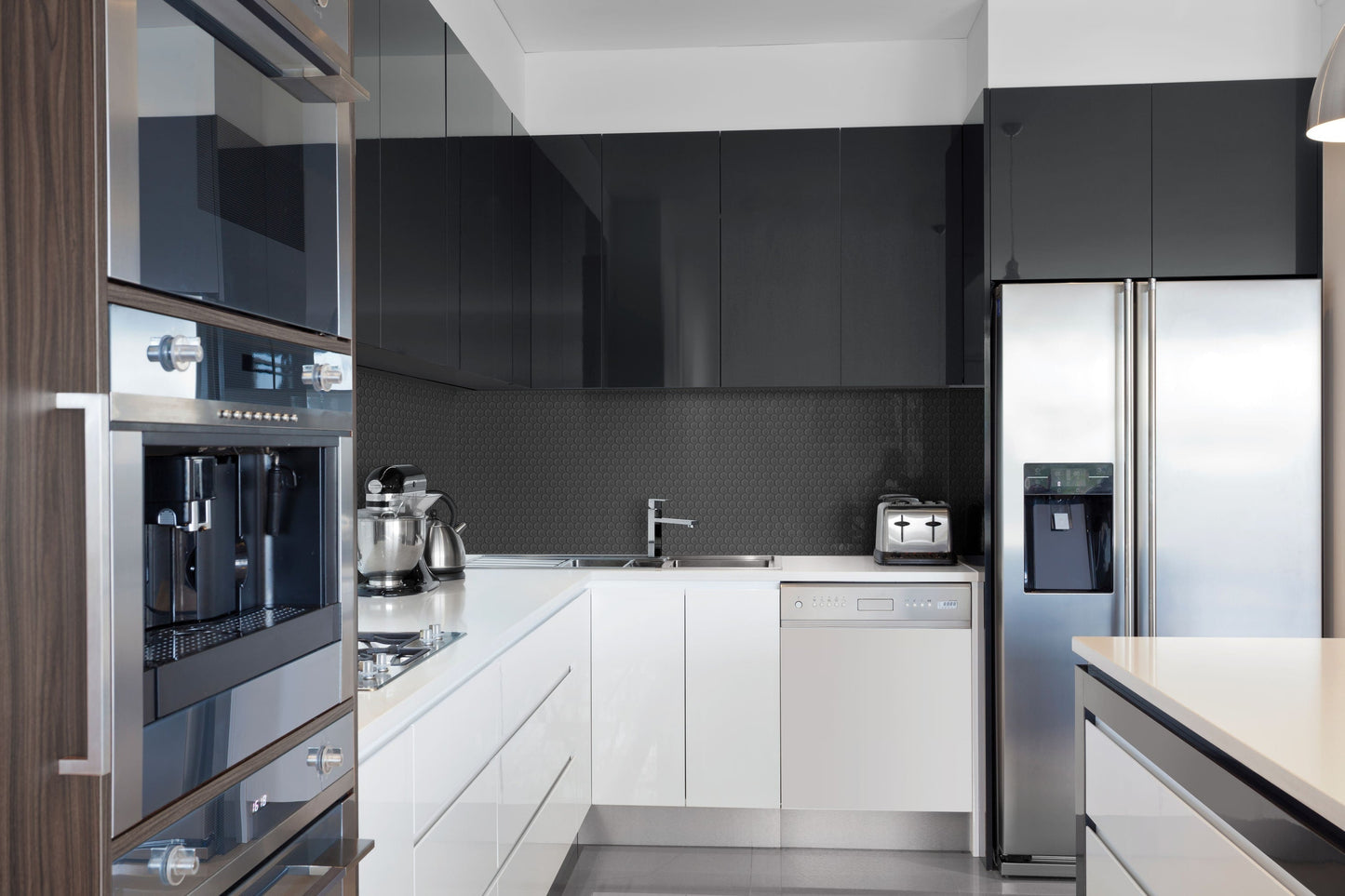 Satori Hudson Carbon Matte 12-in x 12-in Unglazed Porcelain Mosaic Floor and Wall Tile (0.9-sq. ft/ Piece)
