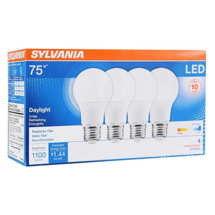 Sylvania 75-Watt Equivalent Daylight A19 Non-Dimmable LED Light Bulb (4-Pack)