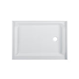 Voltaire 48 in. x 36 in. Single Threshold Acrylic Right Drain Shower Base in White - Super Arbor