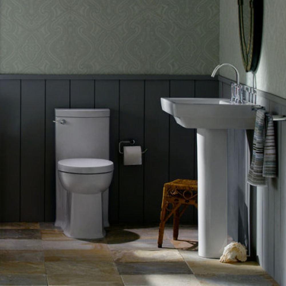 Boulevard Tall Height 1-Piece 1.28 GPF Single Flush Elongated Toilet in Linen, Seat Included - Super Arbor