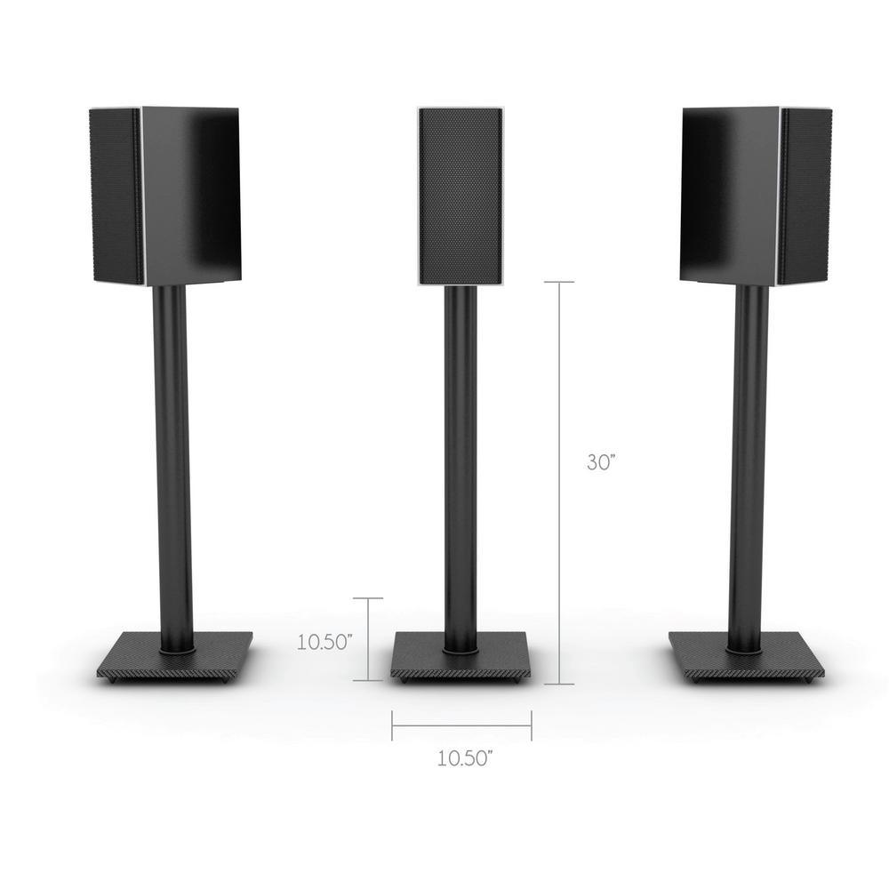 Adjustable Bookshelf Speaker Stand in Black - Super Arbor