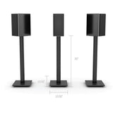 Adjustable Bookshelf Speaker Stand in Black - Super Arbor