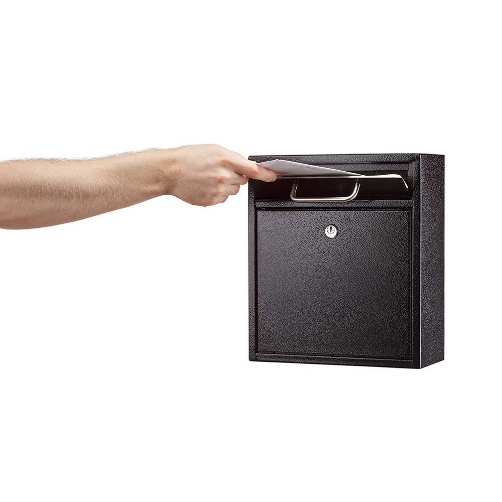 Medium Ultimate Black Wall Mounted Mail Box - Super Arbor