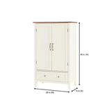 Bainport Ivory Wood Kitchen Pantry with Haze Top (28 in. W x 45 in. H) - Super Arbor