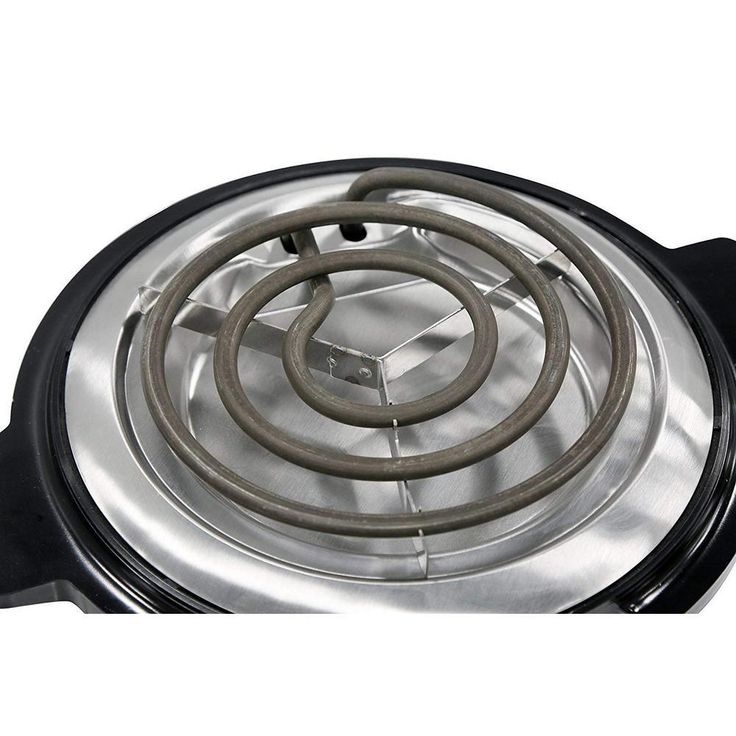 Cuisine Single Burner 9 in. Black Hot Plate with Temperature Control