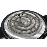 Cuisine Single Burner 9 in. Black Hot Plate with Temperature Control
