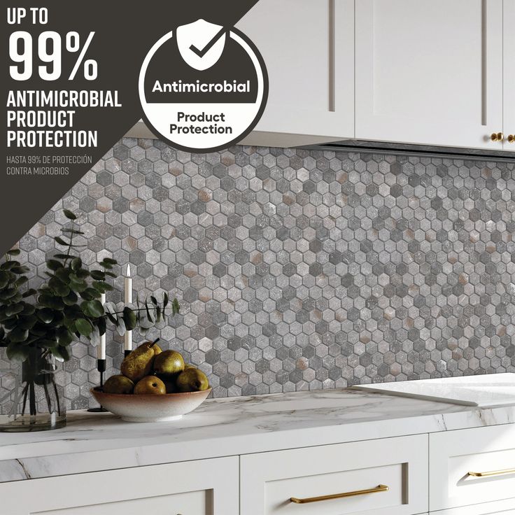 Harbor Gray 10-in x 11-in Matte Ceramic Hexagon Stone Look Floor and Wall Tile (0.83-sq. ft/ Piece)