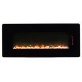 Winslow 42 in. Wall-Mount/Tabletop Linear Electric Fireplace in Black - Super Arbor