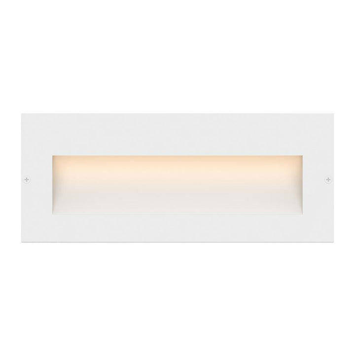 Taper Line-Voltage Satin White Integrated LED Wide Horizontal Stair Light - Super Arbor