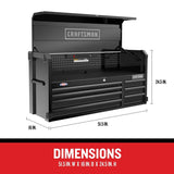 CRAFTSMAN Premium 2000 Series 51.5-in W x 24.5-in H 7-Drawer Steel Tool Chest (Black)