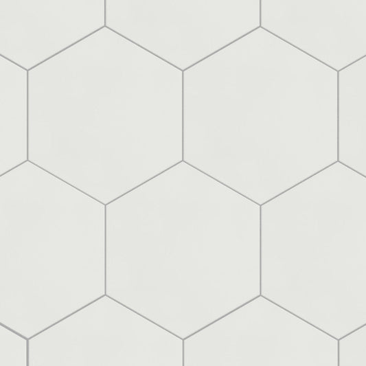 Merola Tile Textile Hex White 8-5/8 in. x 9-7/8 in. Porcelain Floor and Wall Tile (11.56 sq. ft. / case)
