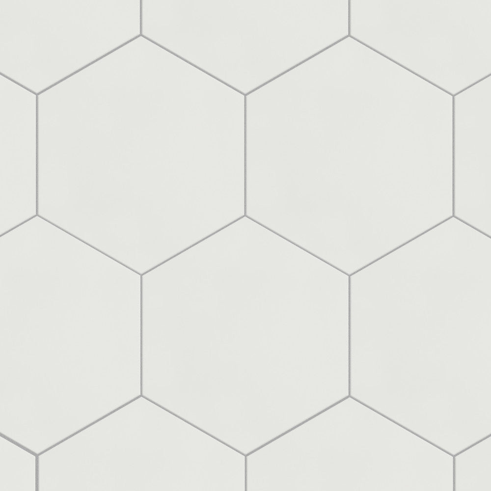 Merola Tile Textile Hex White 8-5/8 in. x 9-7/8 in. Porcelain Floor and Wall Tile (11.56 sq. ft. per case)