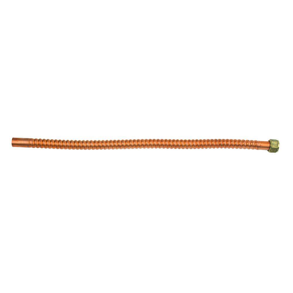 3/4 in. FIP x 3/4 in. Nominal Male Sweat x 24 in. Copper Water Heater Connector (7/8 in. O.D.) - Super Arbor