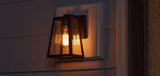 Project Source 2-Pack 8.5-in H Matte Black Outdoor Wall Lantern, Medium Base (E-26)