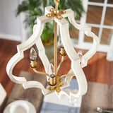 Progress Lighting Teigen 4-Light Antique White and Vintage Gold Transitional Geometric Medium Hanging Pendant Light