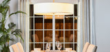 Kichler 5-Light Brushed Nickel Modern/Contemporary Etched Glass Drum Medium Hanging Pendant Light