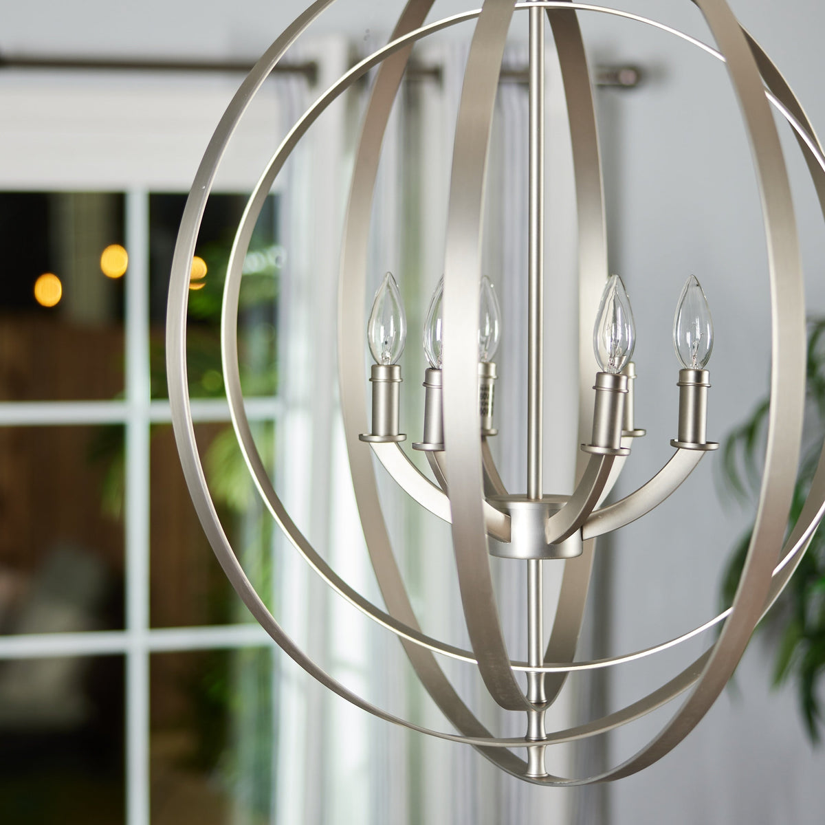 Progress Lighting Equinox 6-Light Gray Transitional Chandelier