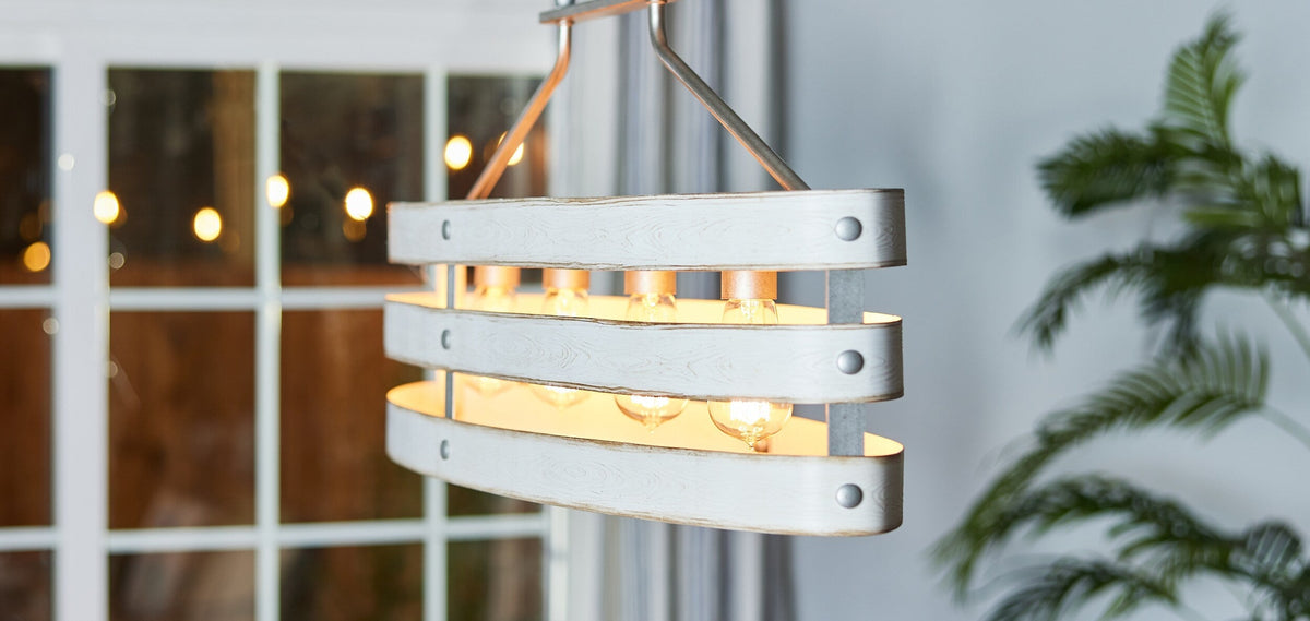 Progress Lighting Gulliver 4-Light White Coastal Chandelier