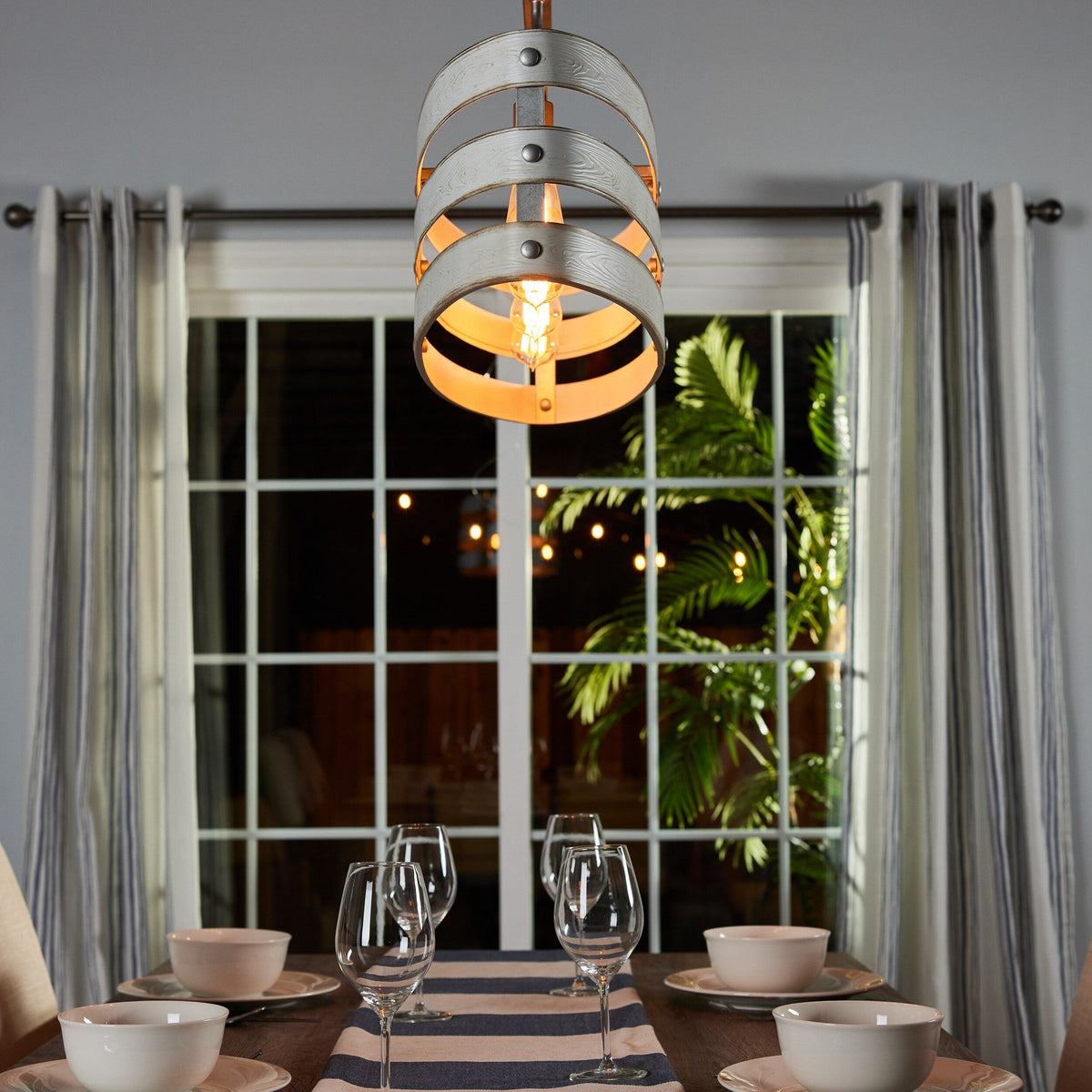 Progress Lighting Gulliver 4-Light White Coastal Chandelier