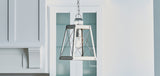 Progress Lighting Bradberry Antique White with Galvanized Accents Farmhouse Lantern Pendant Light, 9.125-in W x 16.875-in H