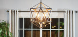 Quoizel Liberty Park Bronze Industrial Geometric 4-Light Pendant Light, 18-in W x 22-in H