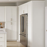 allen + roth McKeller 30-in W x 12.125-in H x 24-in D Linen Wall Fully Assembled Cabinet (Flat Panel Square Door Style)