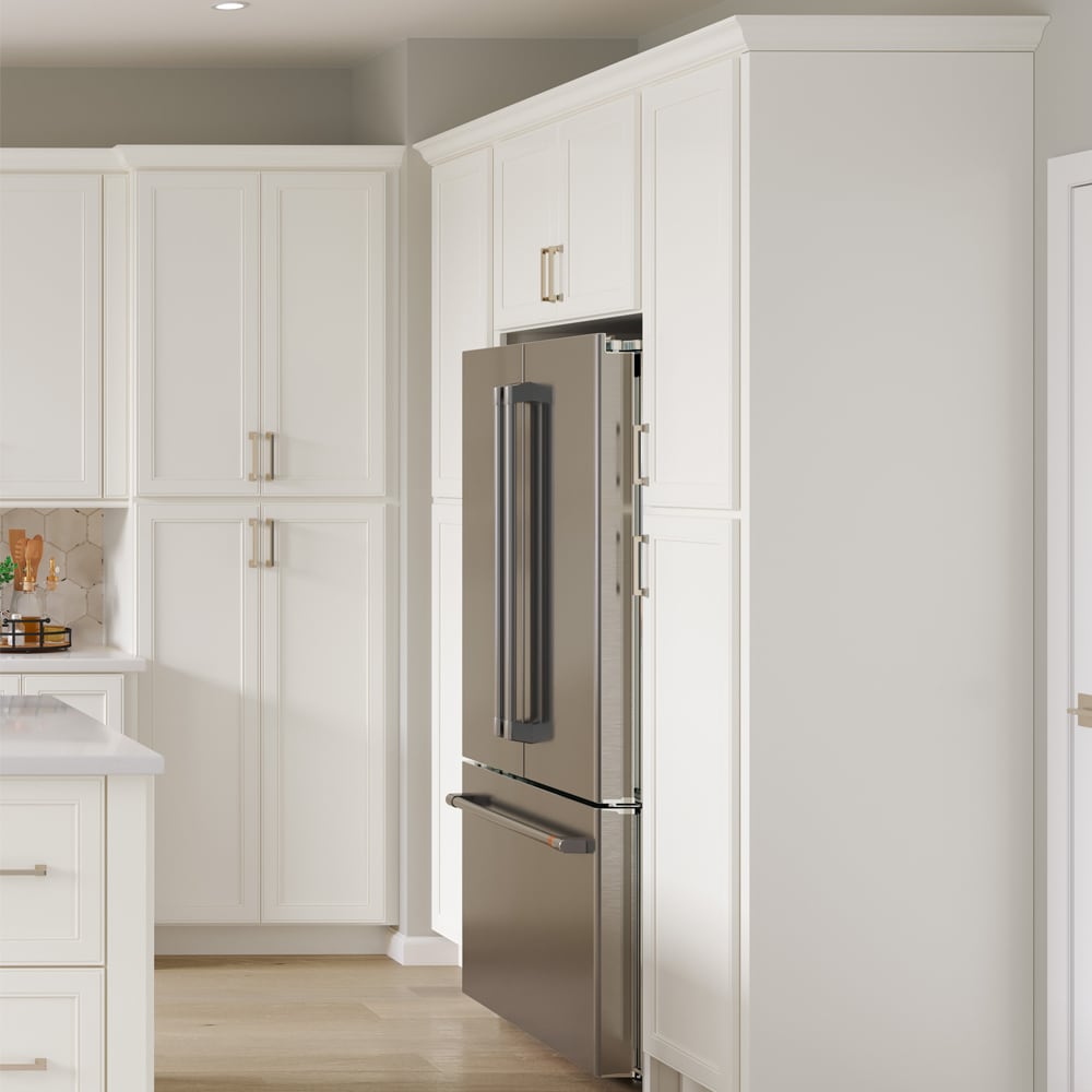 allen + roth McKeller 18-in W x 84-in H x 24-in D Linen Pantry Fully Assembled Cabinet (Flat Panel Mitered Door Style)