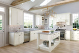 allen + roth McKeller 30-in W x 34.5-in H x 24-in D Linen 1-Drawer Base Fully Assembled Cabinet (Flat Panel Mitered Style)