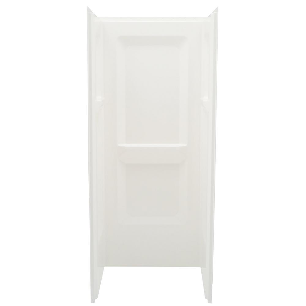 Durawall 32 in. x 32 in. x 73-1/4 in. 3-Piece Direct-to-Stud Alcove Shower Wall Set in White - Super Arbor