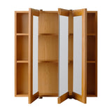 Project Source 24.25-in x 24-in Surface Mount Oak Mirrored Medicine Cabinet
