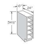 allen + roth Galway 6-in W x 34.5-in H x 24-in D Sage Open Cube Organizer Base Fully Assembled Cabinet (Flat Panel Style)