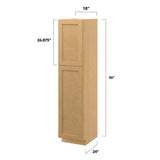 allen + roth Innsbrook 18-in W x 90-in H x 24-in D Rye Pantry Fully Assembled Cabinet (Flat Panel Shaker Door Style)