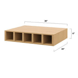 allen + roth Innsbrook 30-in W x 6-in H x 12-in D Rye Open Cube Organizer Wall Fully Assembled Cabinet (Flat Panel Style)