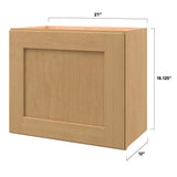 allen + roth Innsbrook 21-in W x 18.125-in H x 12-in D Rye Wall Fully Assembled Cabinet (Flat Panel Shaker Door Style)