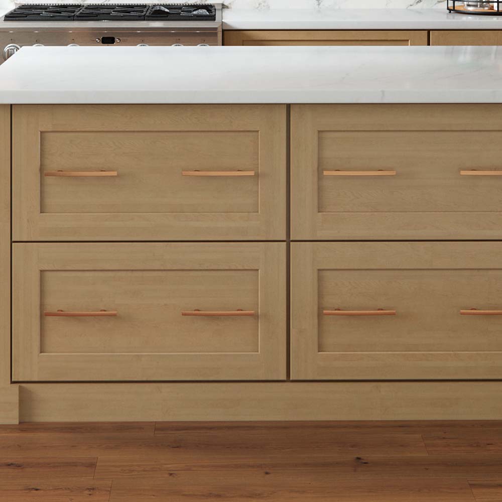allen + roth Innsbrook 36-in W x 34.5-in H x 24-in D Rye 2-Drawer Base Fully Assembled Cabinet (Flat Panel Style)