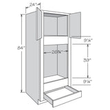 allen + roth Port 33-in W x 84-in H x 24-in D Navy 1-Drawer Base Fully Assembled Cabinet (Flat Panel Shaker Style)