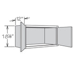allen + roth McKeller 33-in W x 18.125-in H x 12-in D Linen Wall Fully Assembled Cabinet (Flat Panel Square Door Style)